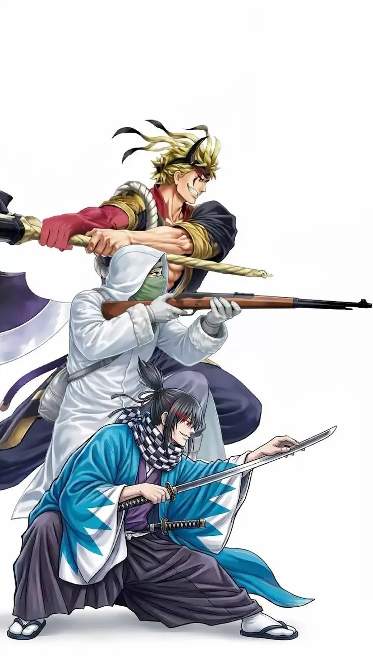 ai character: sakata,simo, okita background