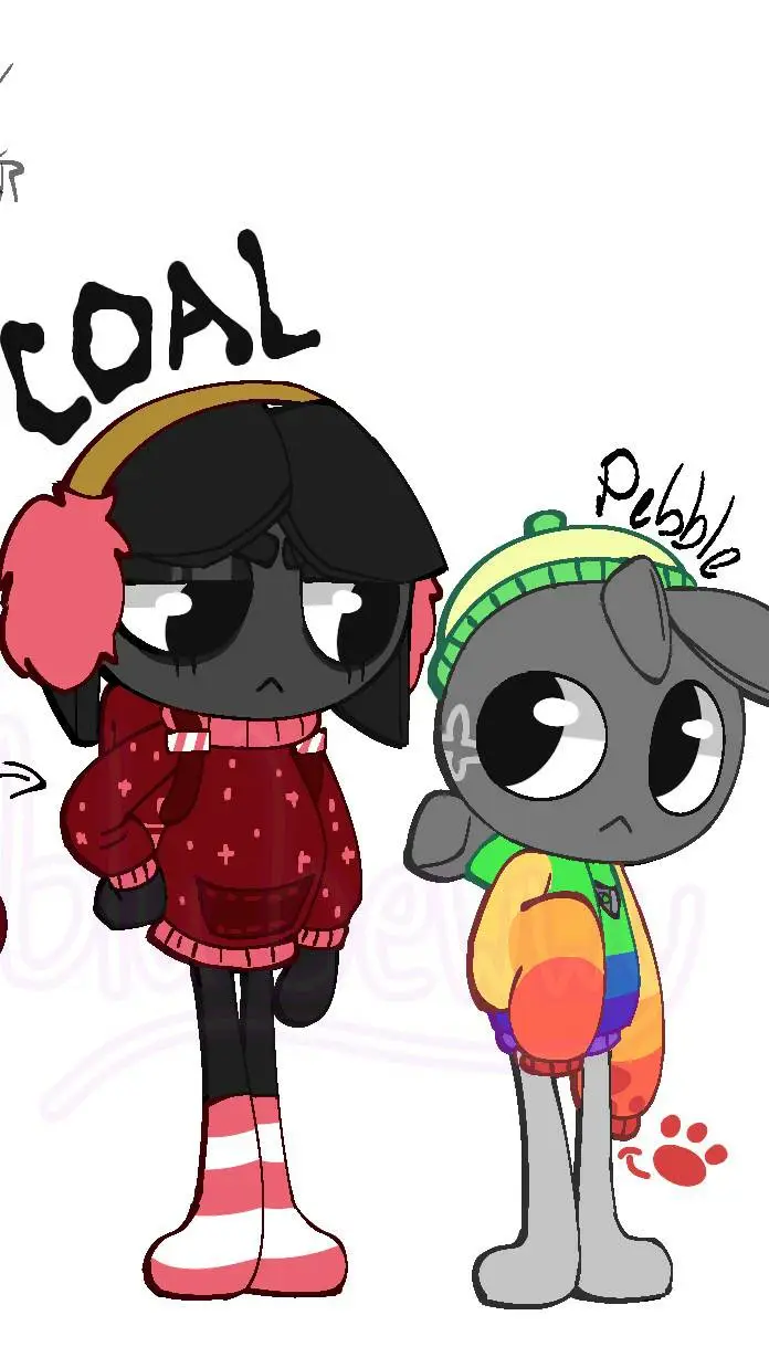ai character: Pebble X Coal background