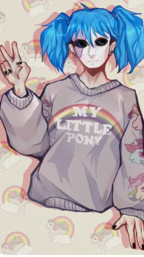 ai character: Sally face background