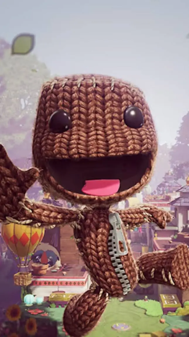 ai character: sackboy  background