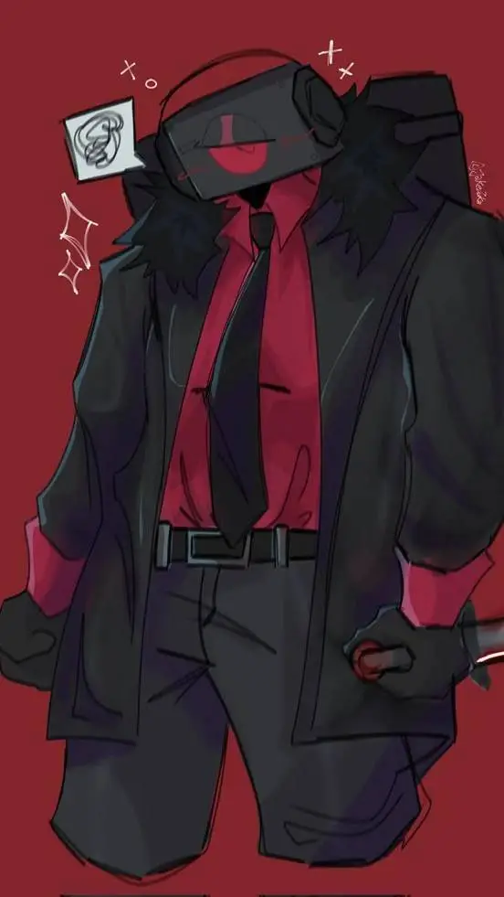 ai character: Dark speakerman  background