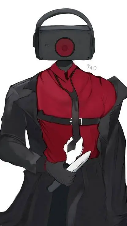 ai character: Dark speakerman  background