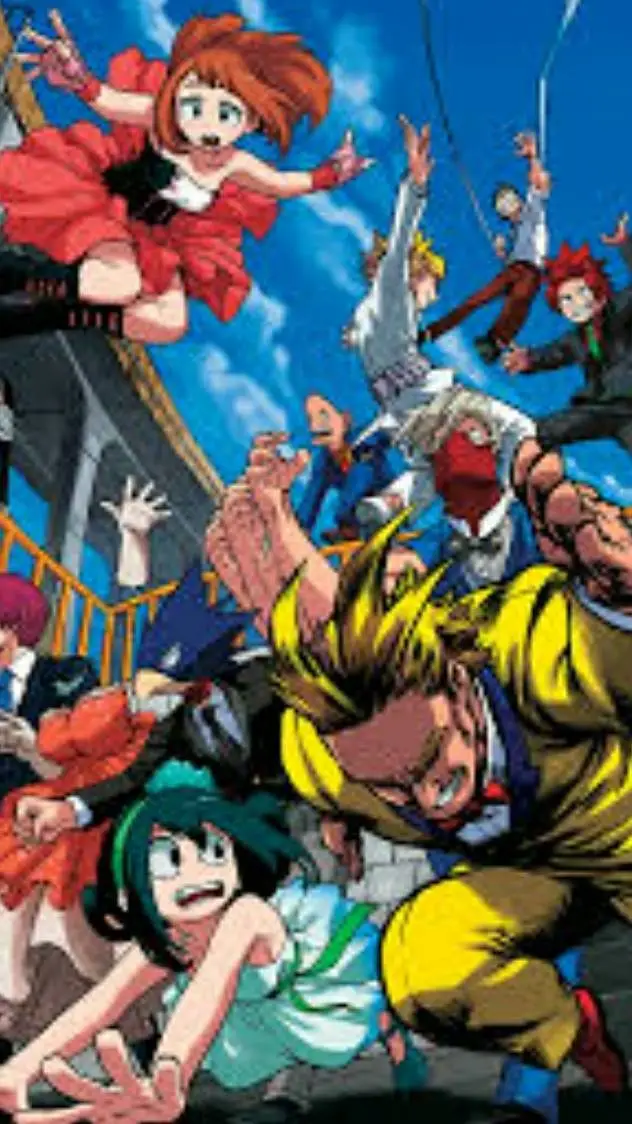 ai character: MHA emotion color background