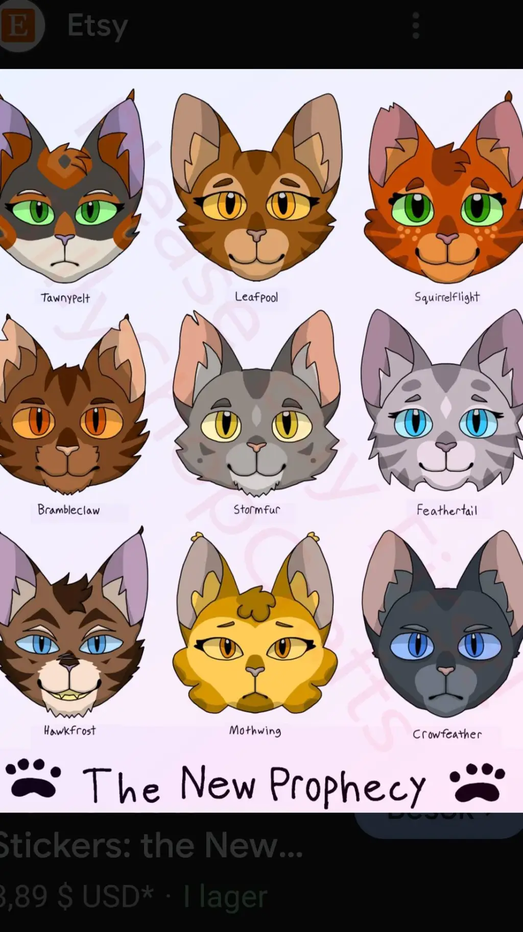 ai character: Warrior cats  background