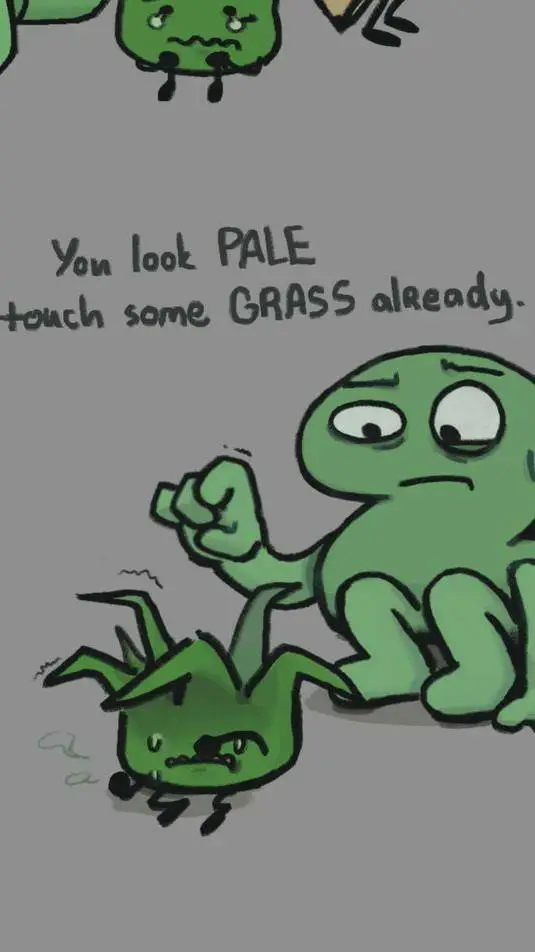 ai character: grassy background