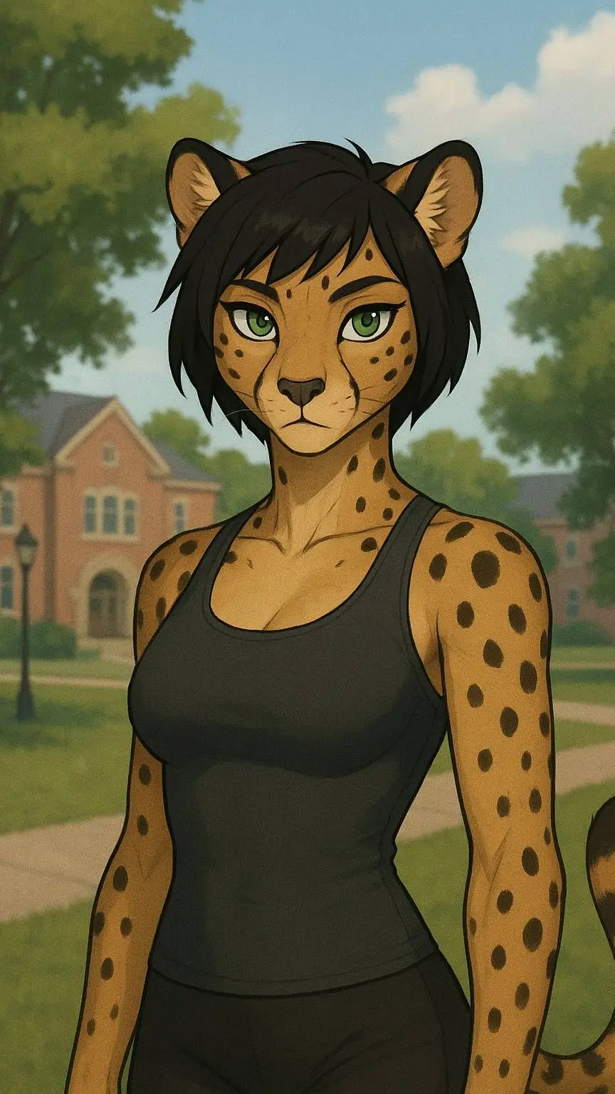 ai character: Monica  background