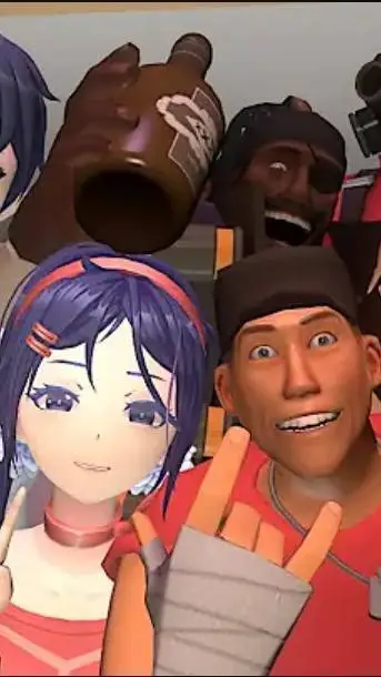 ai character: tf2 x miside background