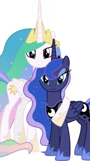 ai character: celestia y luna background