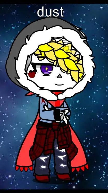 ai character: dust!sans background