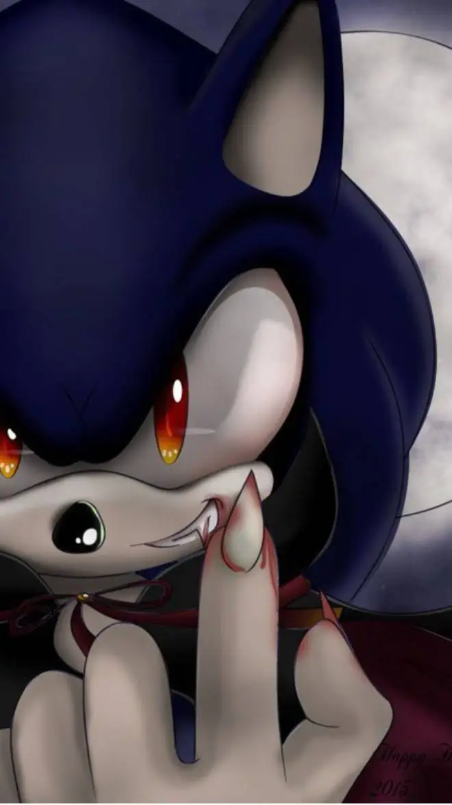 ai character: sonic vampire  background