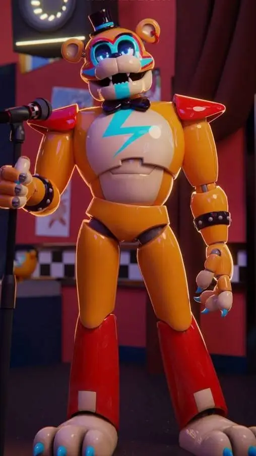 ai character: Glamrock Freddy!!  background