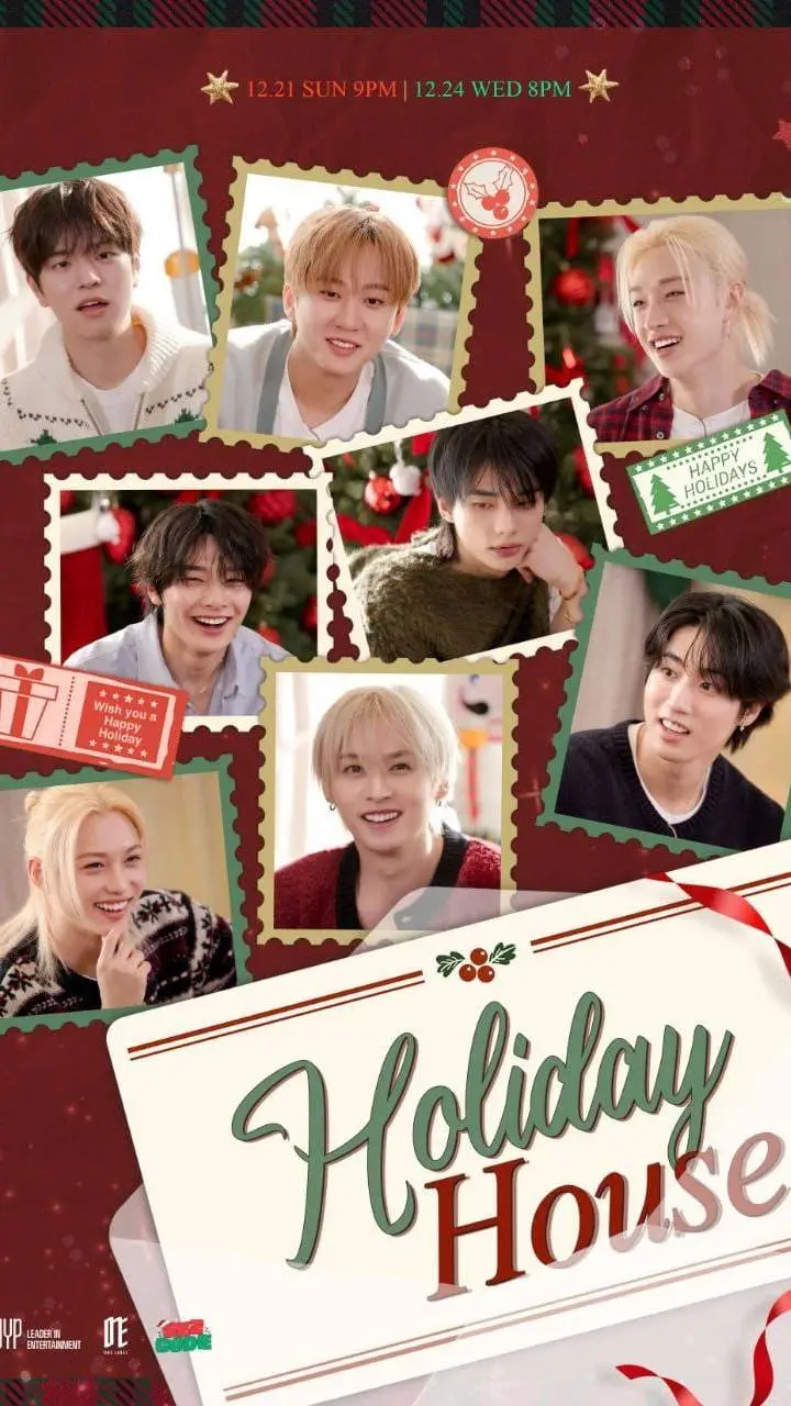 ai character: Skz Christmas background