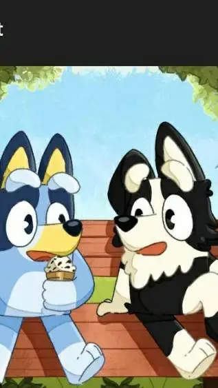 ai character: Bluey y Mackenzie background