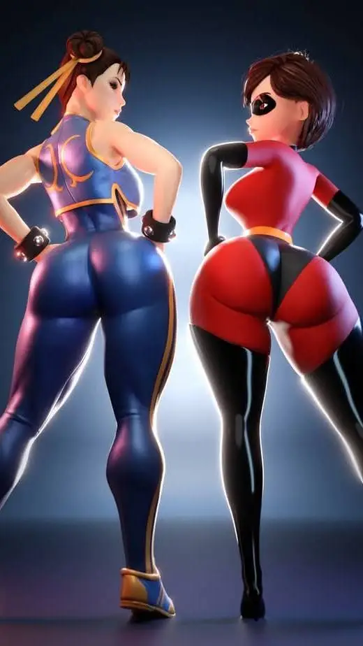 ai character: elasti girl y chun background