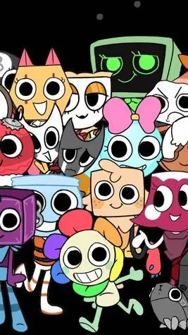 ai character: 🤑Dandys world😘 background
