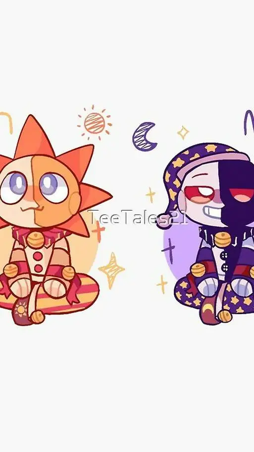 ai character: moon and sun background