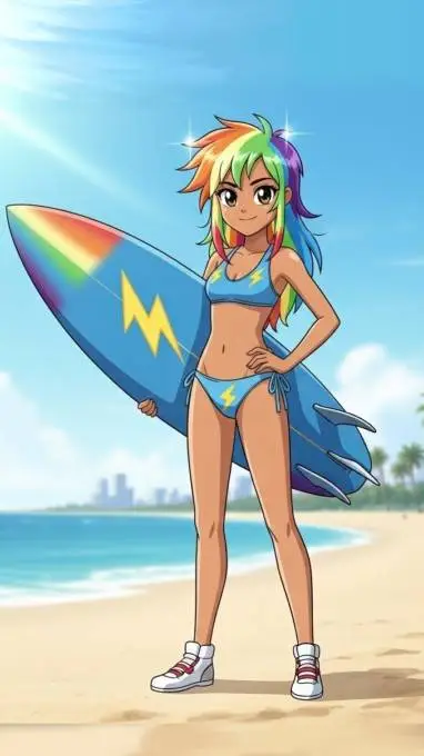 ai character: Rainbow Dash background