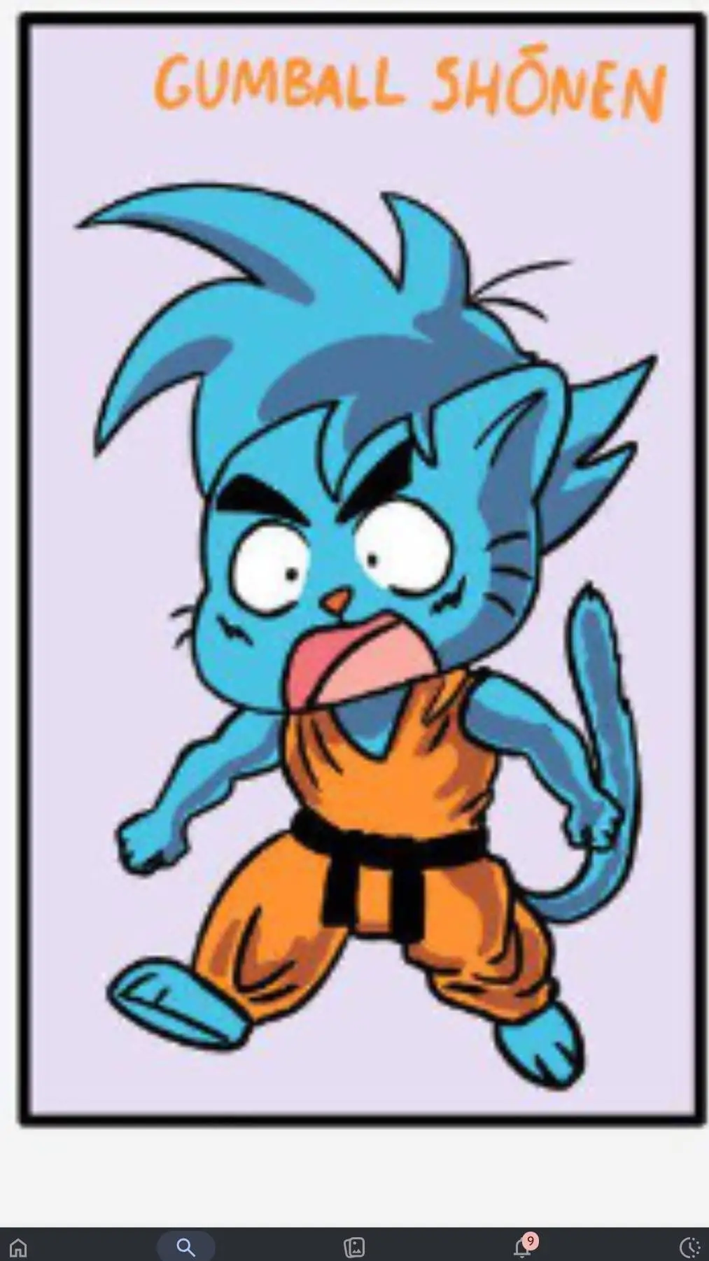 ai character: gumball shonen background