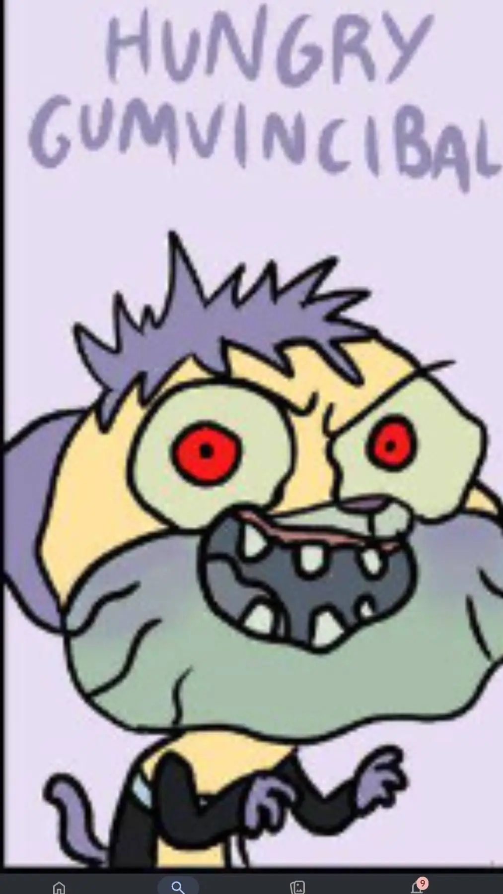ai character: hungry gumvincibal background