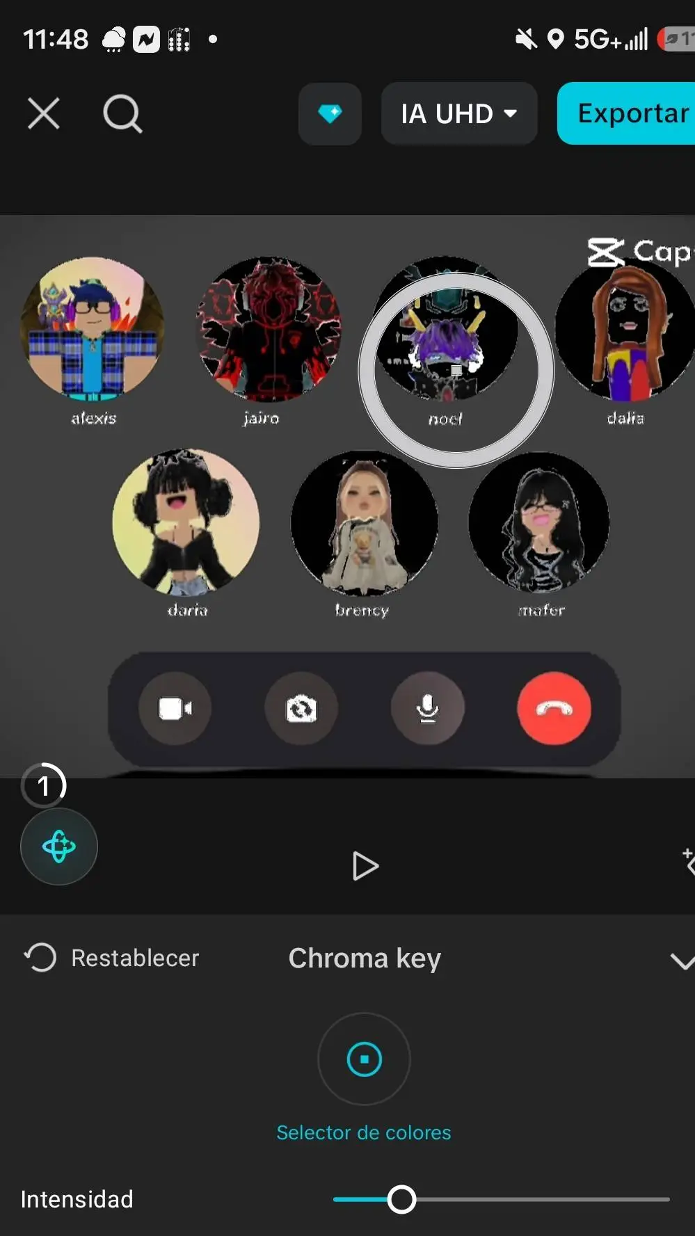 ai character: team miley background