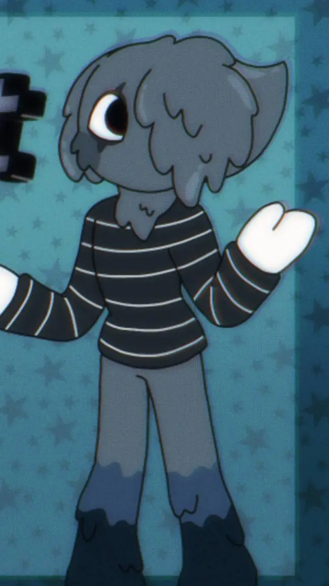 ai character: 🖤blot🤍 background