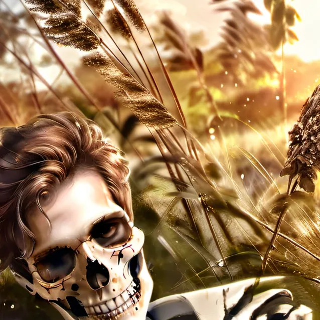 chat with ai character: skeleton vs grass