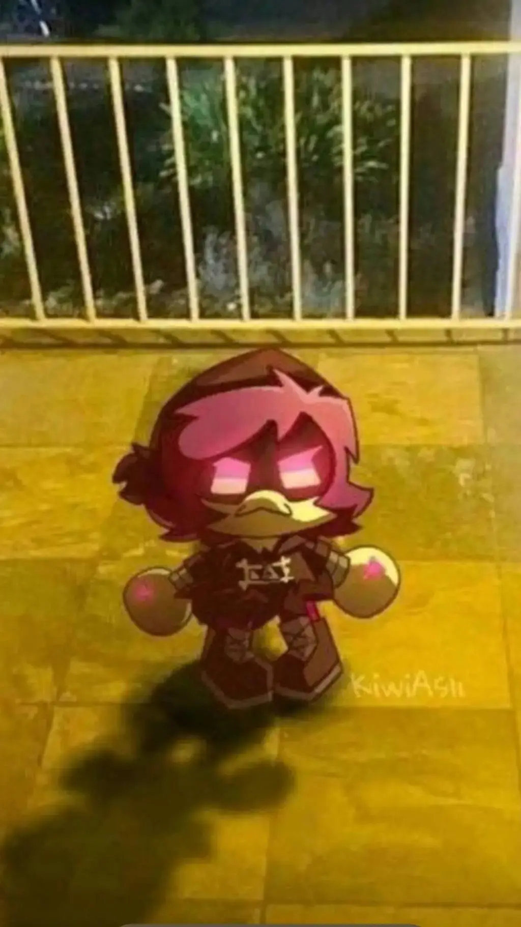 ai character: tiny Uzi background