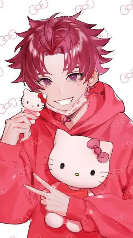 ai character: hello Kitty  background
