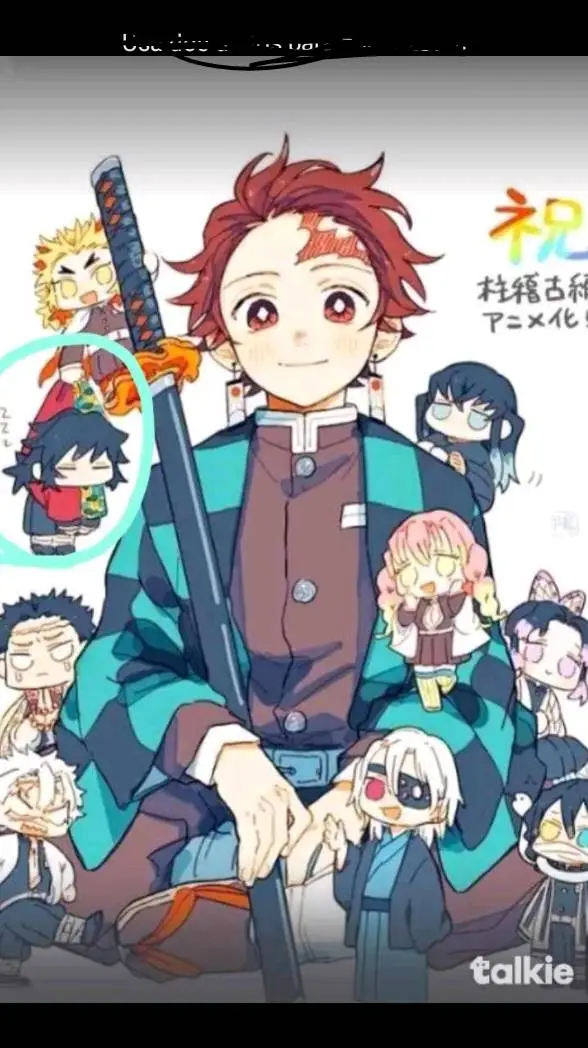 ai character: kny chibi background
