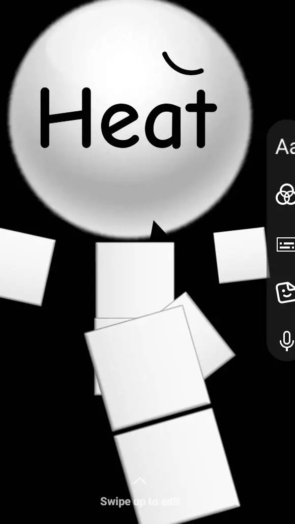 ai character: heat.. ......... . background