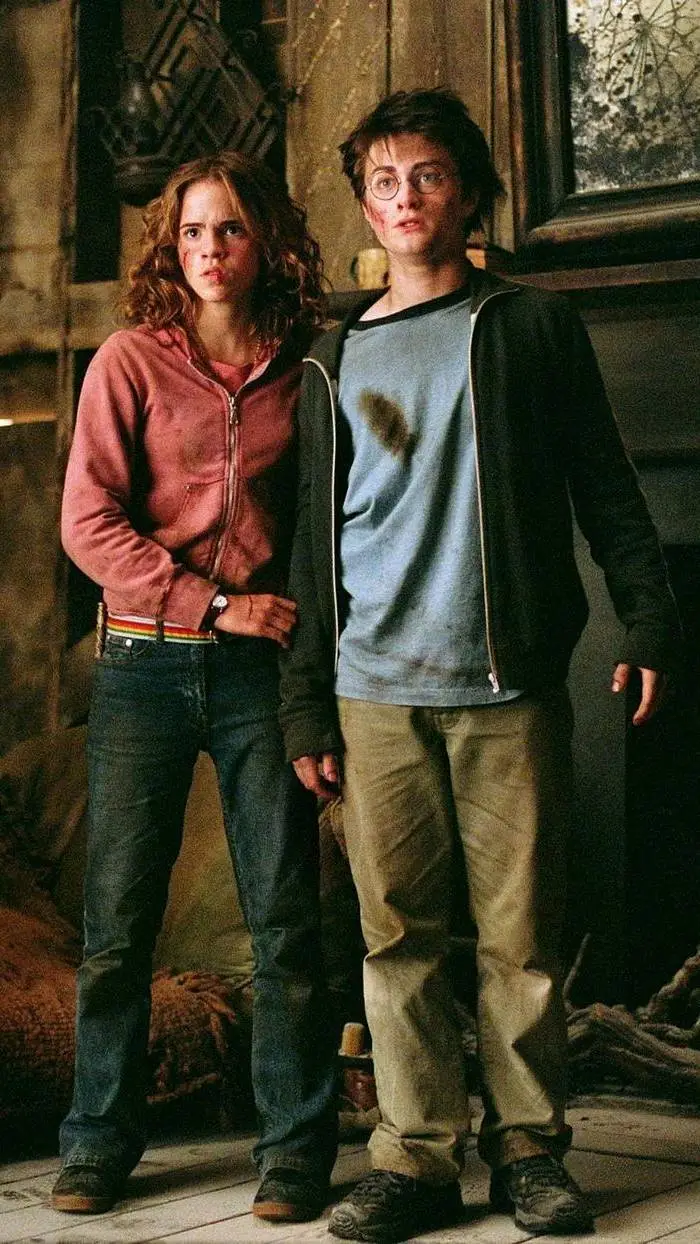 ai character: Hermione et Harry background