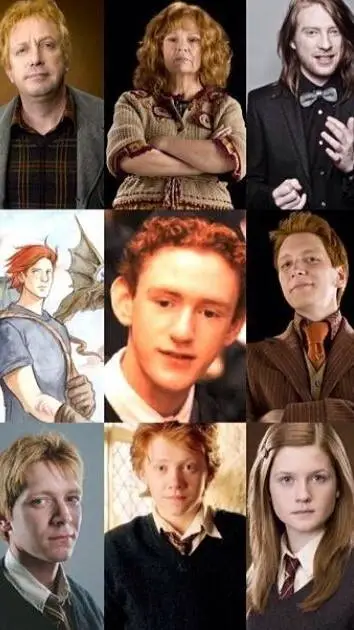 ai character: Famille Weasley  background
