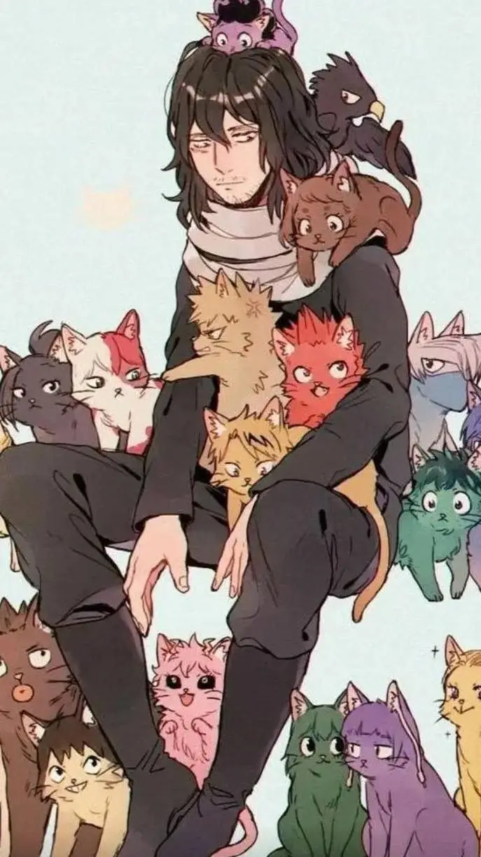 ai character: Bnha Gatitos background