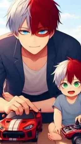ai character: Todoroki ❄️🔥 background