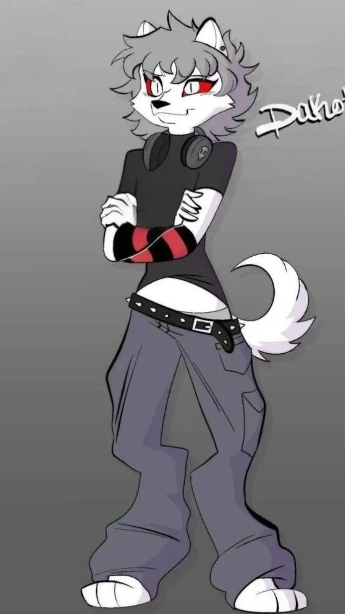 ai character: 𖤐Dakøta⛧ background