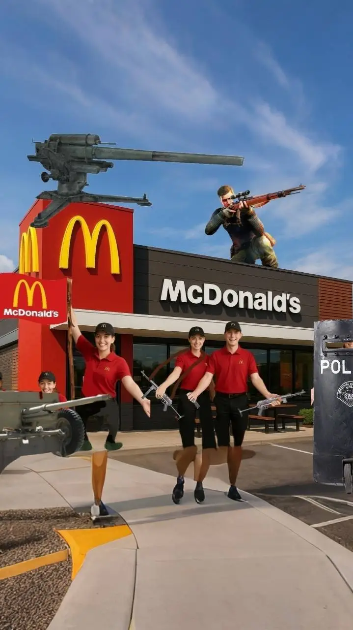 ai character: McDonald's army background