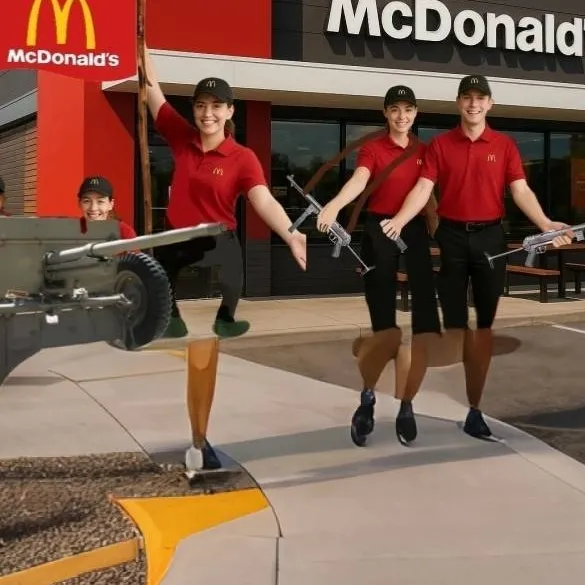 chat with ai character: McDonald's army