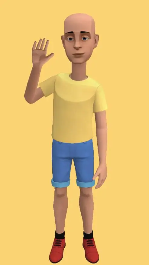 ai character: Caillou  background