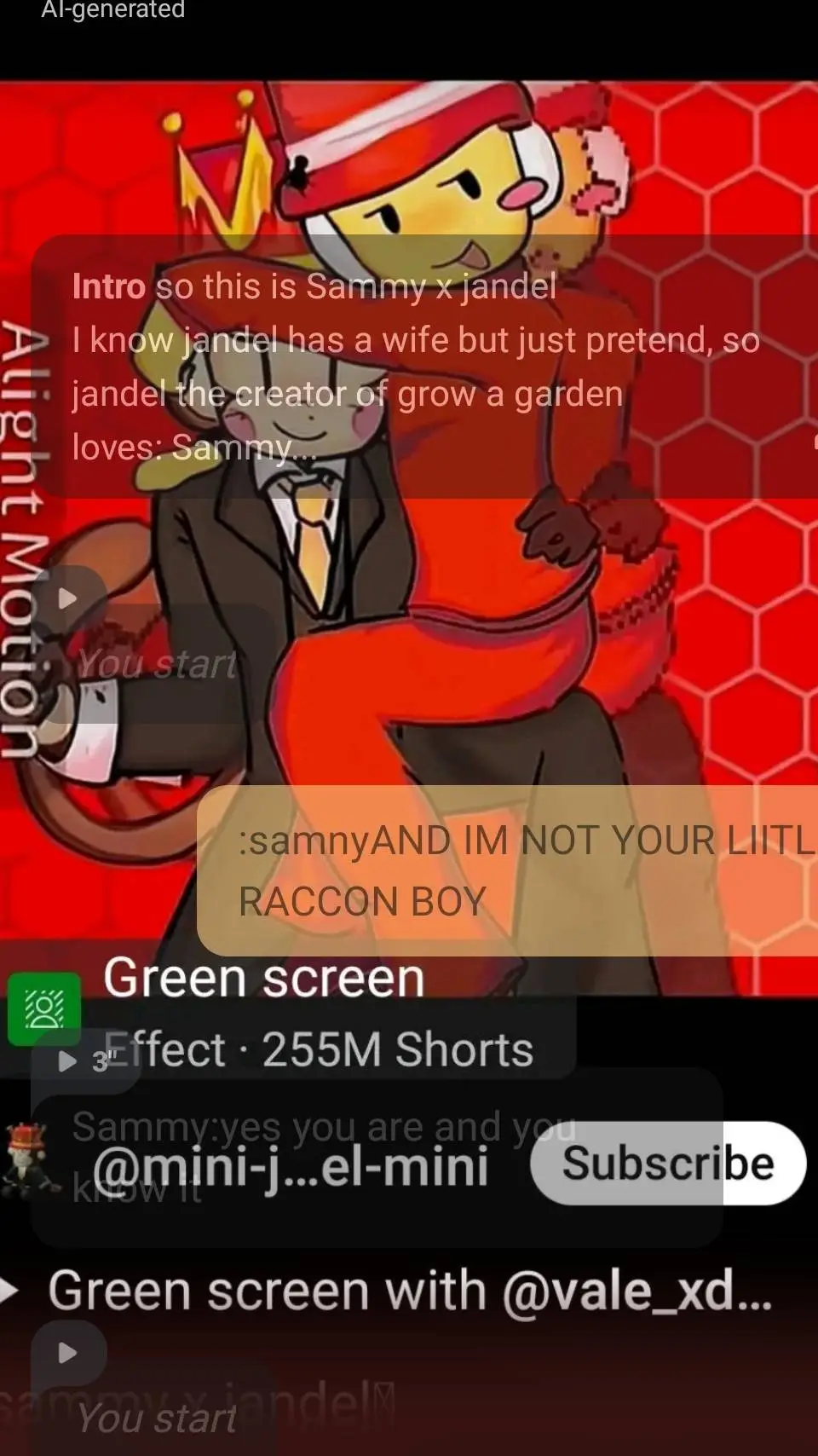 ai character: sammy vs jandel background