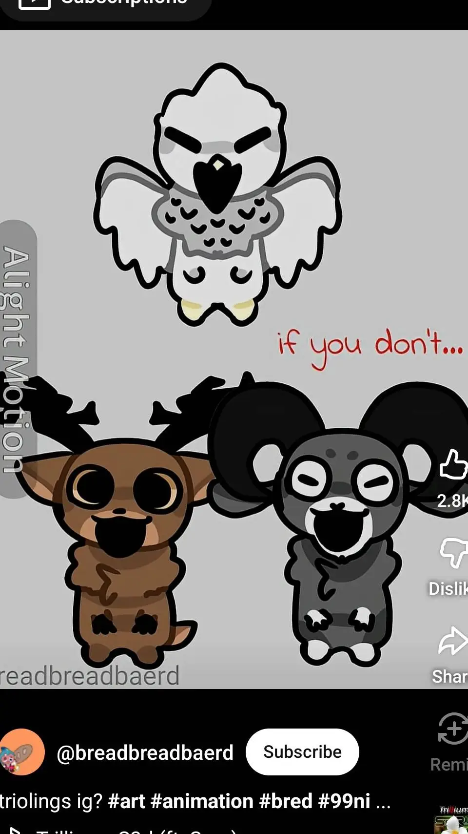 ai character: deer owl ram background