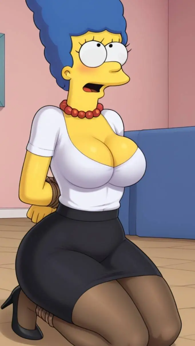 ai character: Marge Simpson  background
