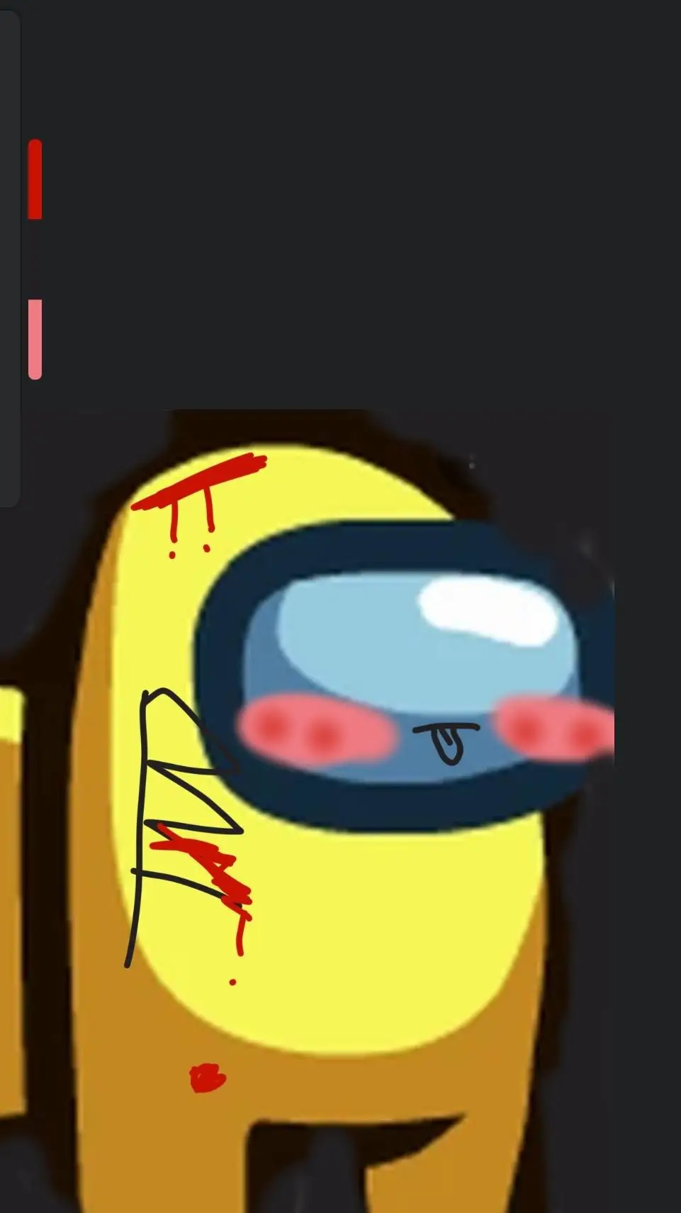 ai character: among us sussy  background