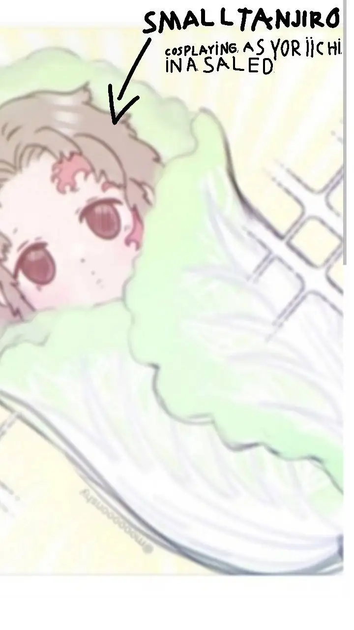 ai character: baby tanjiro  background