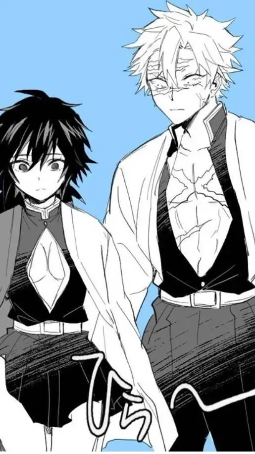 ai character: ♀️giyuu x sanemi background