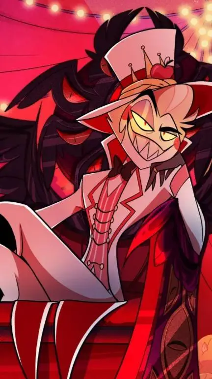 ai character: LuciferHazbinHotel background