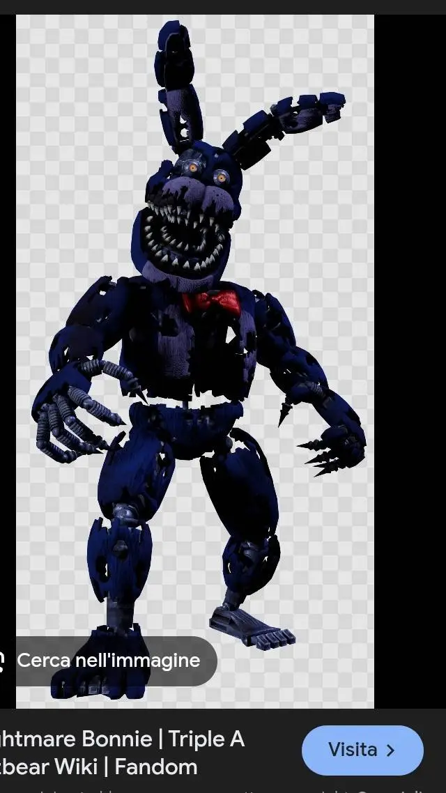 ai character: Nightmare bonnie background