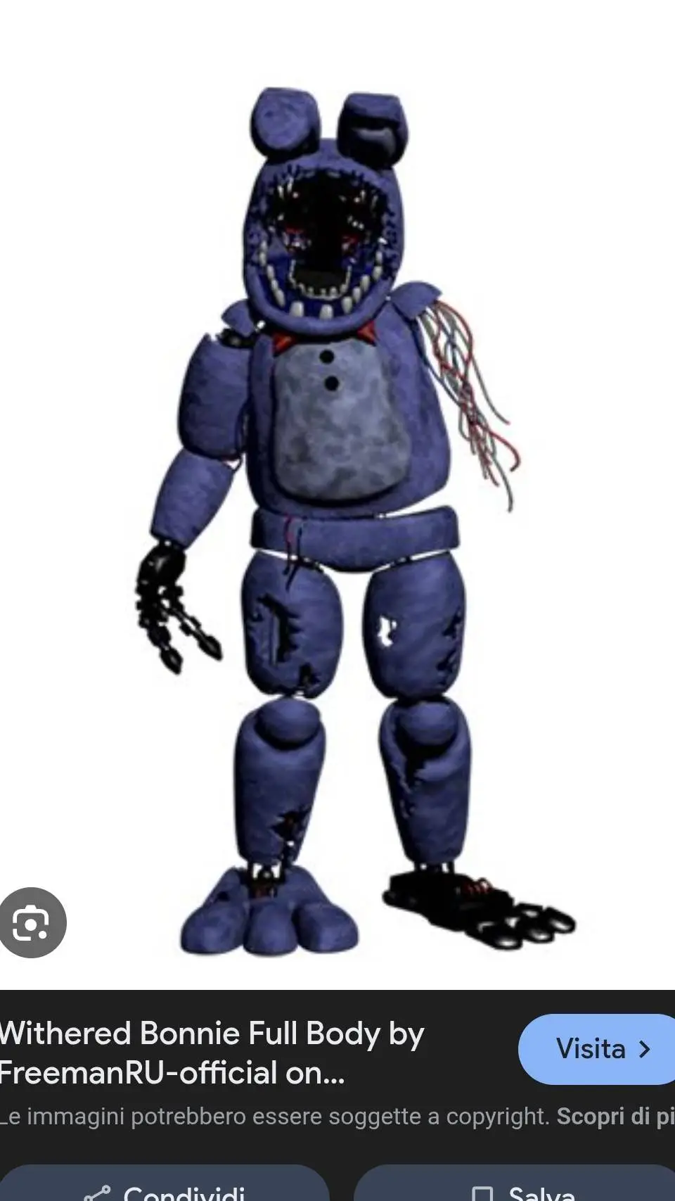 ai character: withered bonnie background
