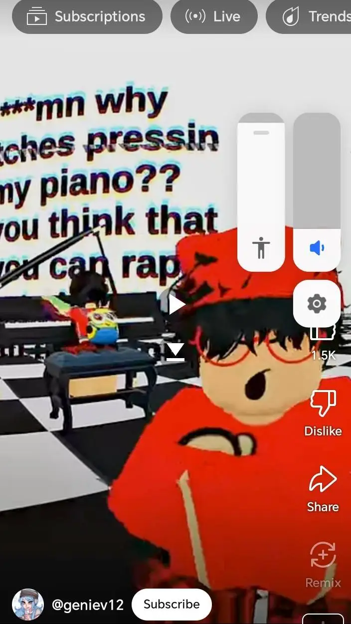 ai character: Piano tiles background