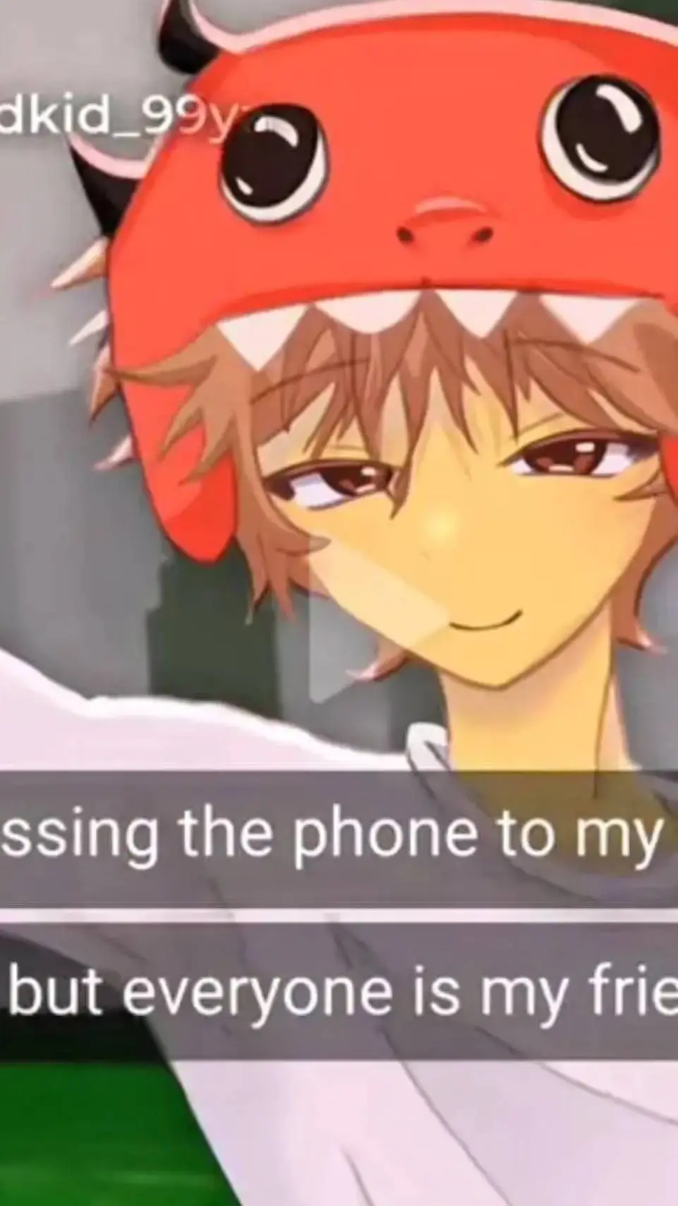 ai character: Dino kid background