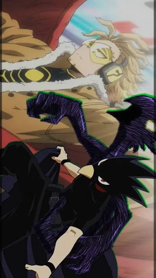 ai character: Tokoyami and Hawks background